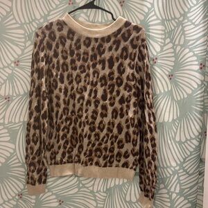 Leopard knit sweater